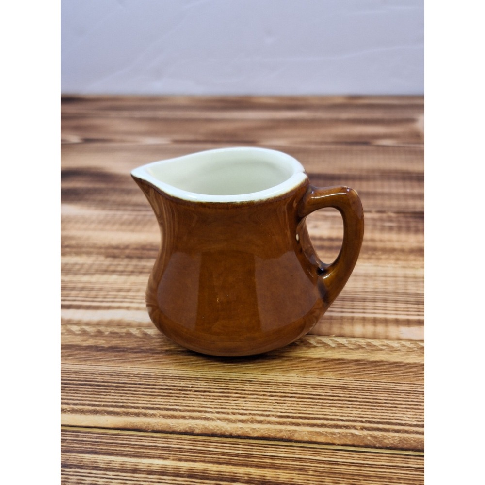 VTG -H F Coors Pottery Chefsware USA 160 Brown Individual Creamer‎